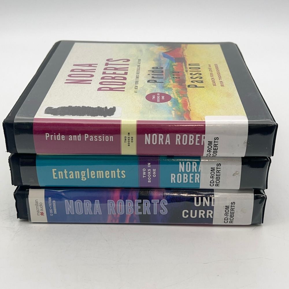 Nora Roberts Audiobook CD Lot 3 Undercurrents Entanglements Pride &‎ Passion